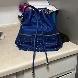 NWT Royal Blue Leather Backpack Purse